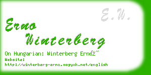 erno winterberg business card